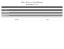Tablet Screenshot of cardensurgery.co.uk